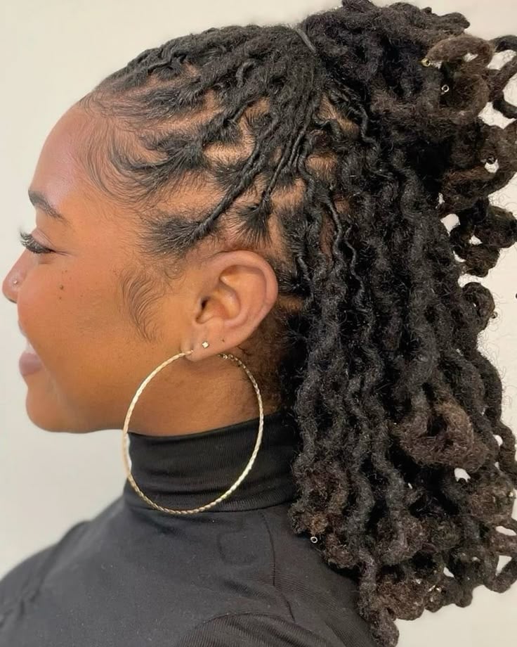 Locs in a High Ponytail — Winter Hairstyles for Black Women