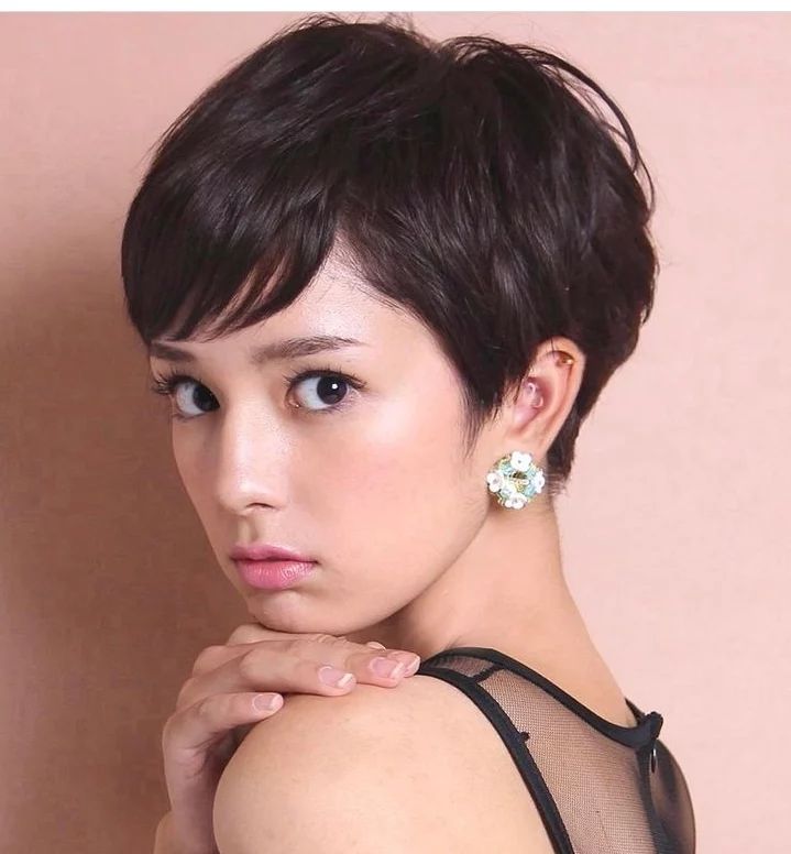 Sleek Dark Brown Pixie Sleek Dark Brown Pixie — Low Maintenance Winter Haircuts