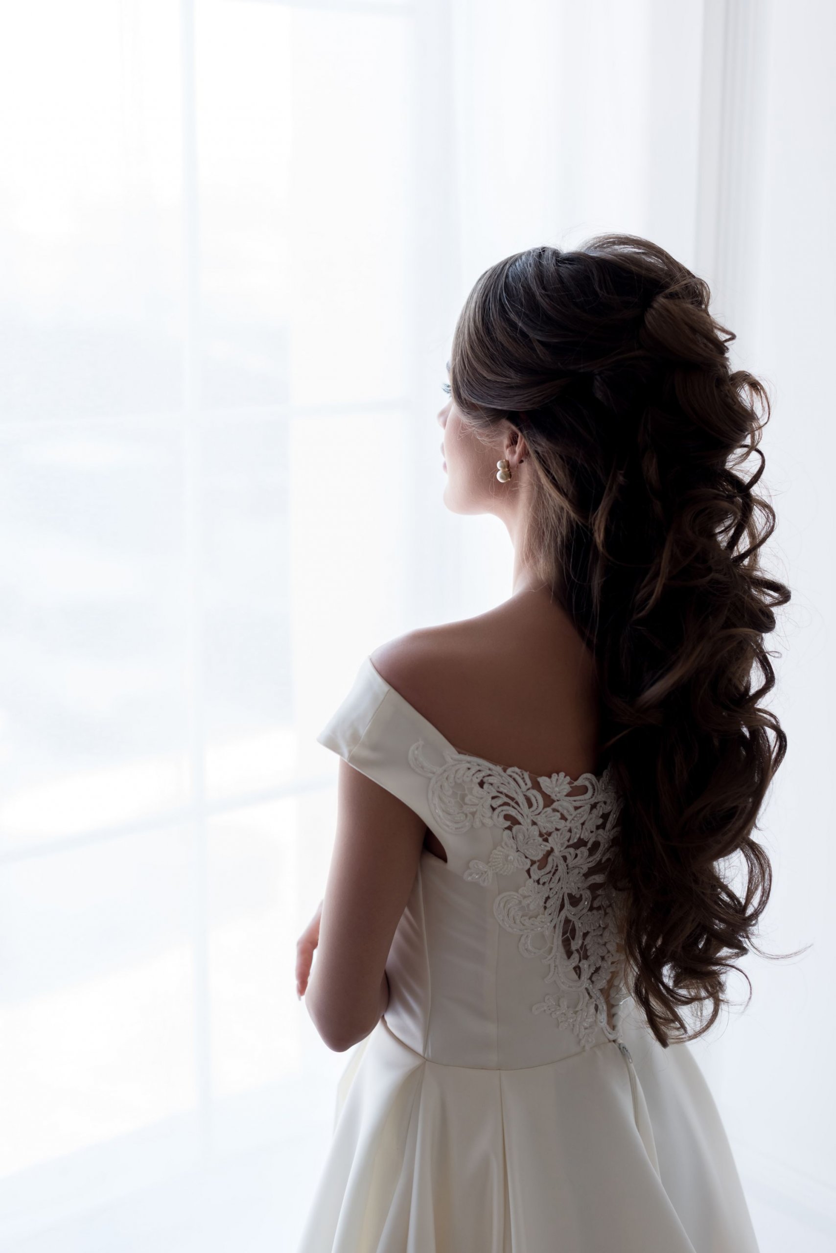 Mid-Back Dark Brown Voluminous Curls with Twists Mid-Back Dark Brown Voluminous Curls with Twists — Winter Half Up Half Down Hairstyles