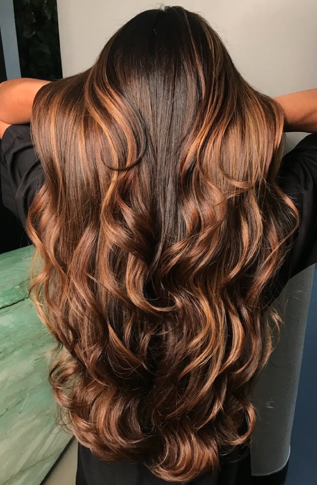 Dark Brown with Cinnamon and Copper Curls Dark Brown with Cinnamon and Copper Curls — Cinnamon Brown Hair