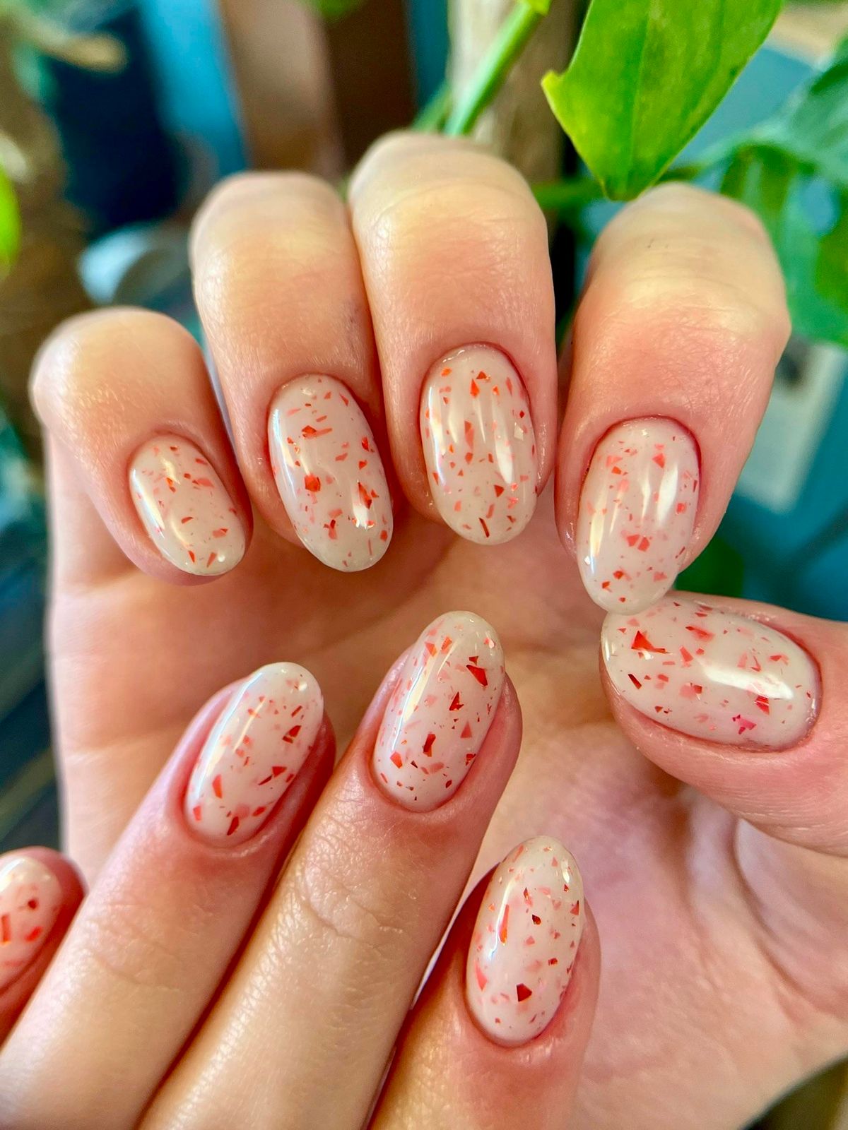 Peppermint Candy Stripes Snowflakes Visual Idea — Holiday Nail Colors 2026