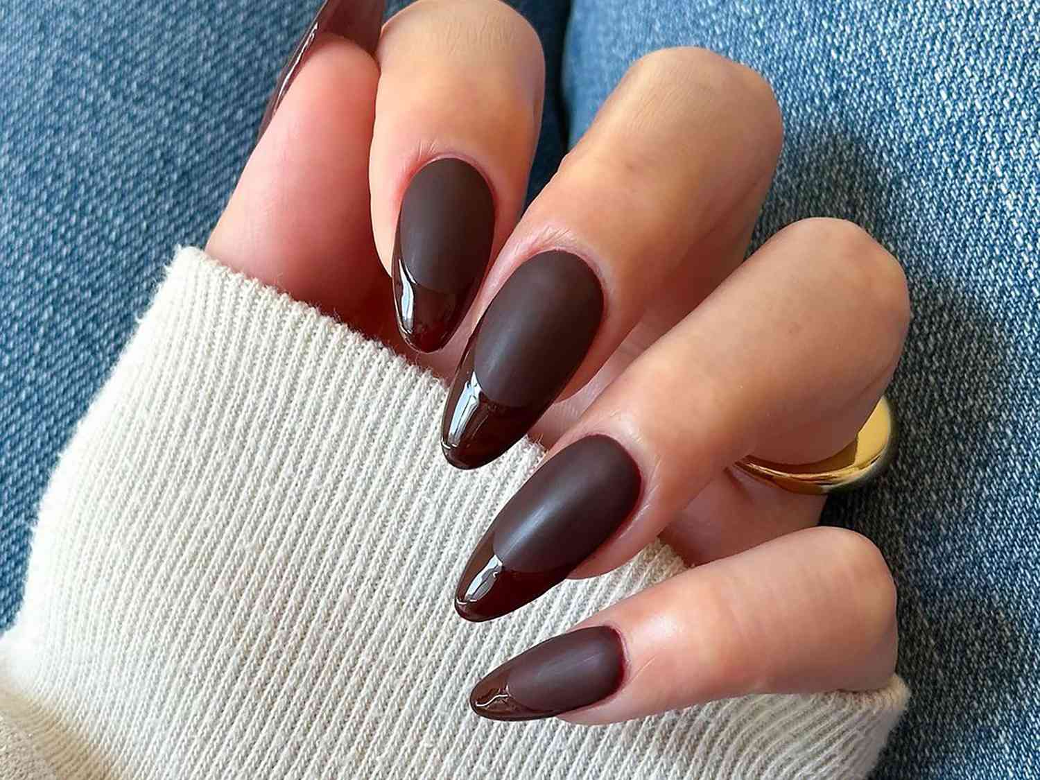 French Tip Visual Idea French Tip Visual Idea — Chocolate Brown Nails