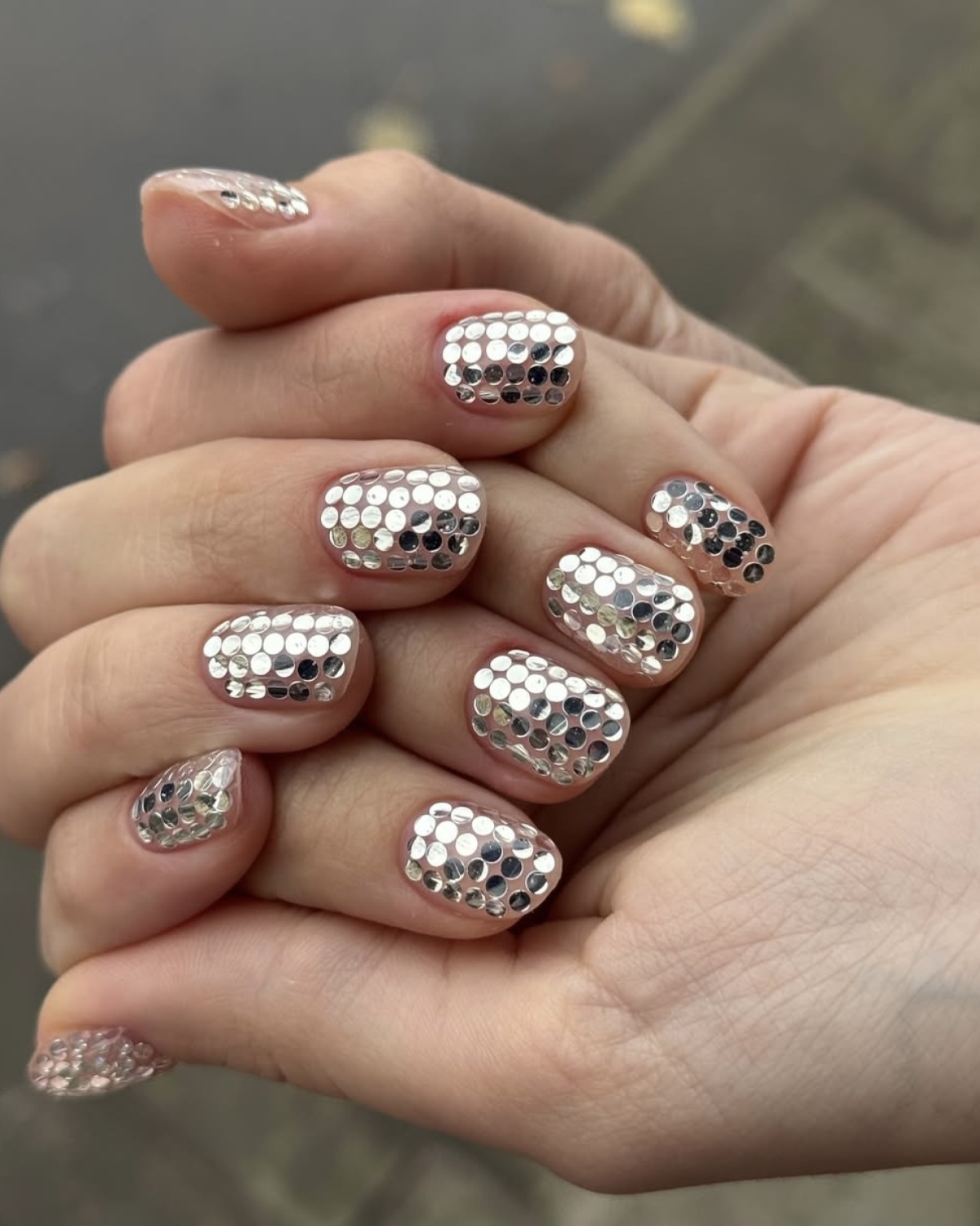 Short Square Full Silver Glitter Nails Short Square Full Silver Glitter Nails — New Years Eve Nails 2027