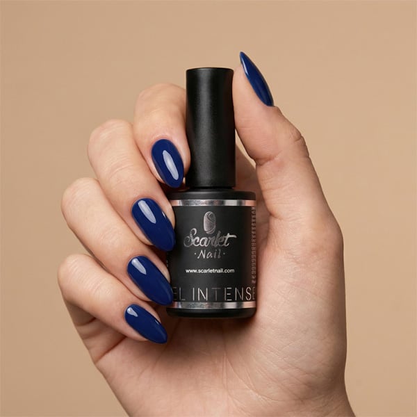 Intense Gloss Navy Medium Stilettos Intense Gloss Navy Medium Stilettos — Navy Blue Nails