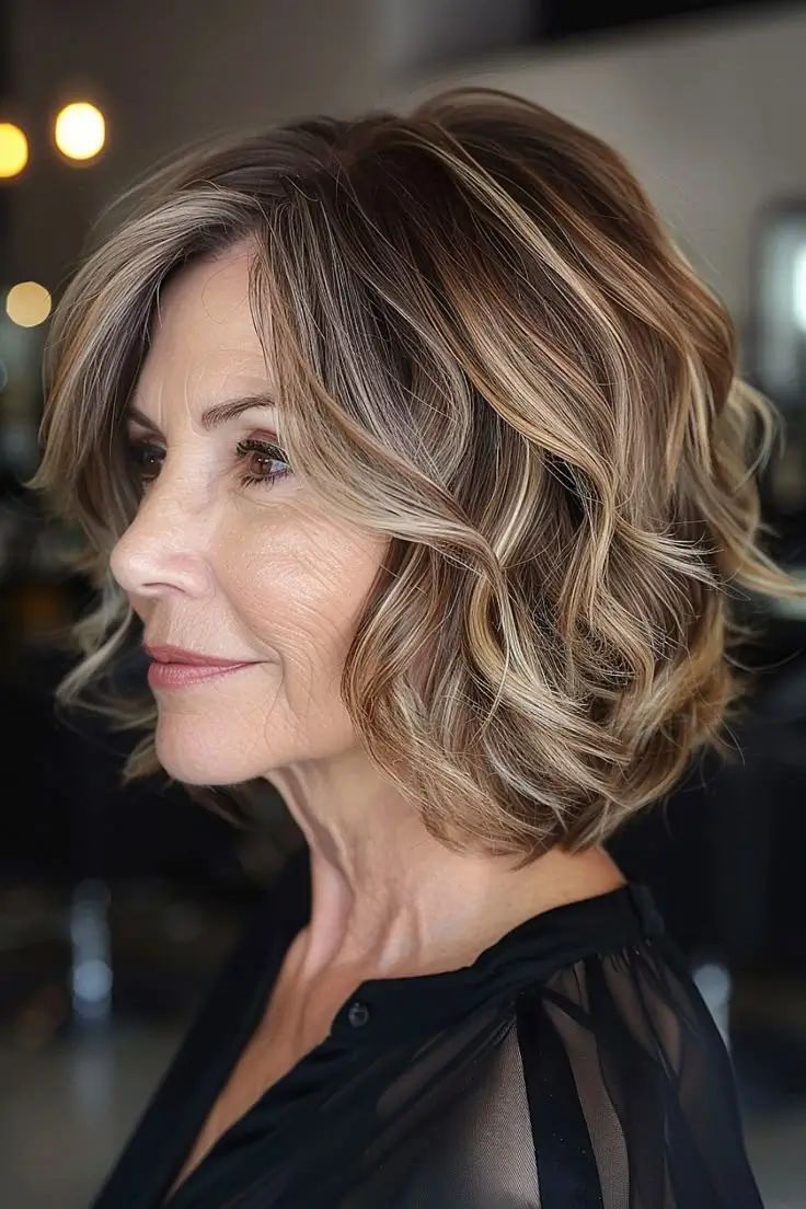 Layered Bob With Dimensional Blonde Layered Bob With Dimensional Blonde — Winter Haircuts with Curtain Bangs