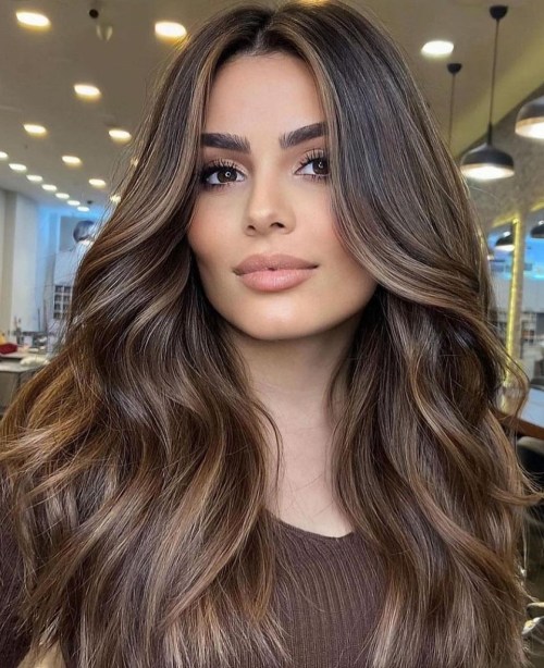Medium Brown With Ash Blonde Medium Brown With Ash Blonde — Dark Winter Hair Colors
