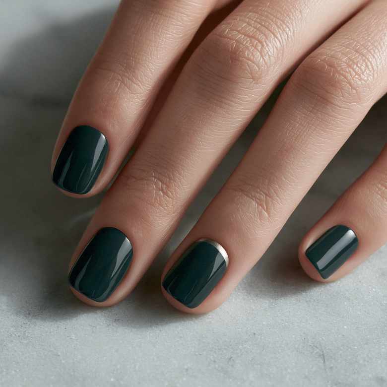Deep Forest Green Visual Idea Deep Forest Green Visual Idea — New Years Square Nails 2027