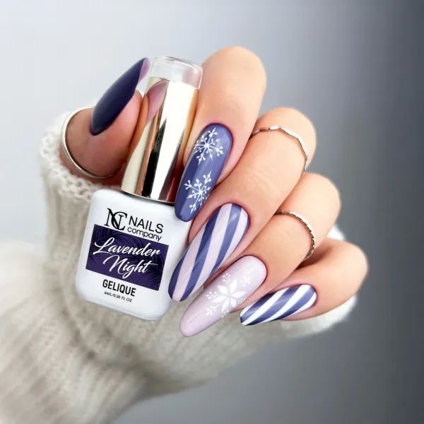 Winter Art Long Stiletto Winter Art Long Stiletto — Winter Lavender Nails