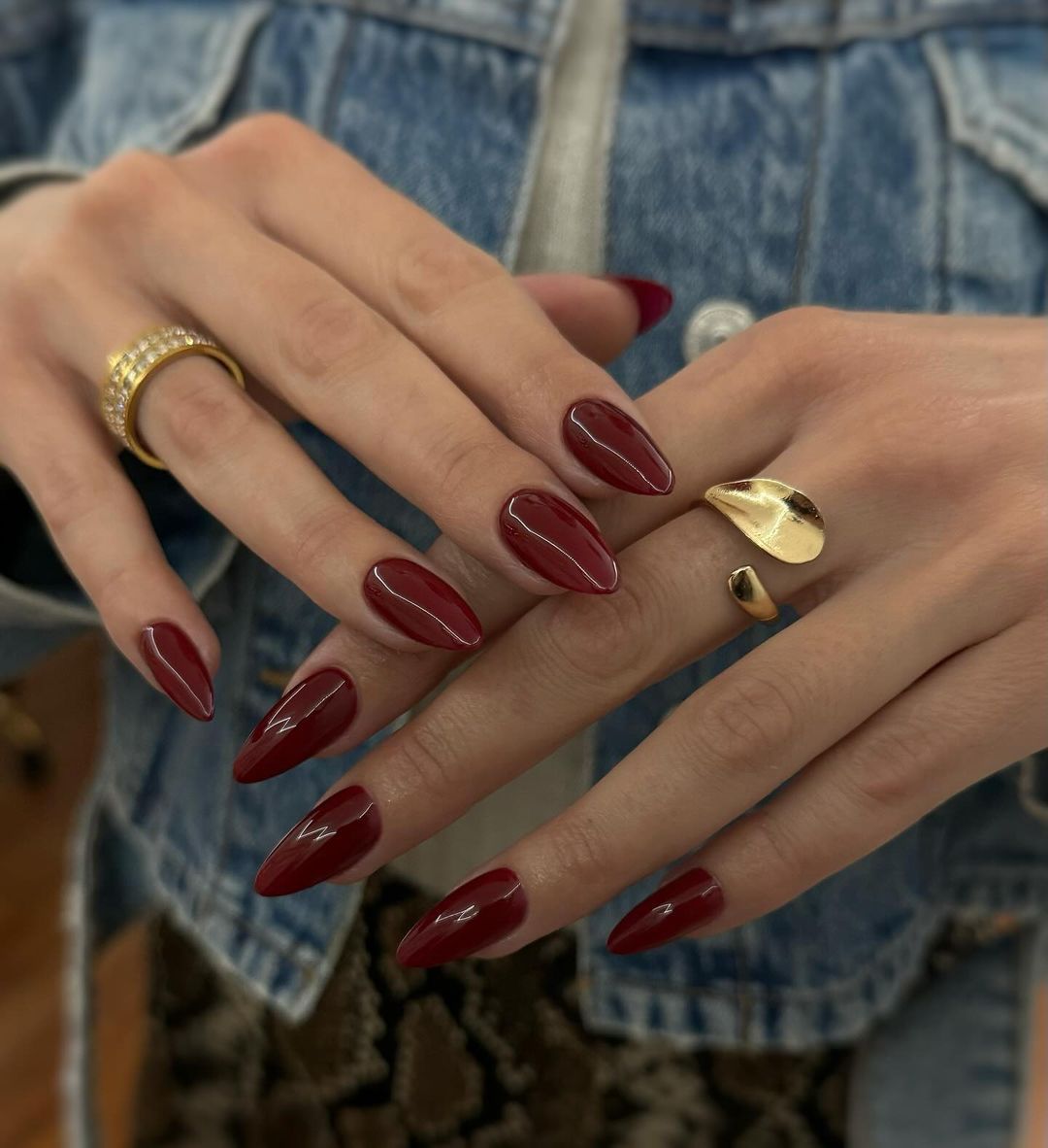 Deep Wine Red Medium Stilettos Deep Wine Red Medium Stilettos — Wine Christmas Nails 2026