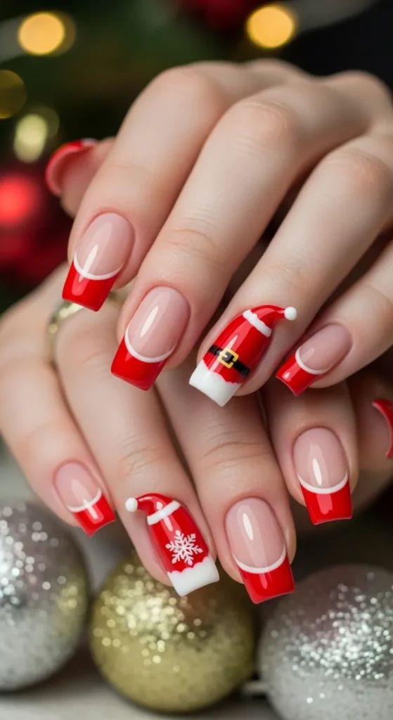 Glossy Visual Idea Glossy Visual Idea — Classy Christmas Nails 2026