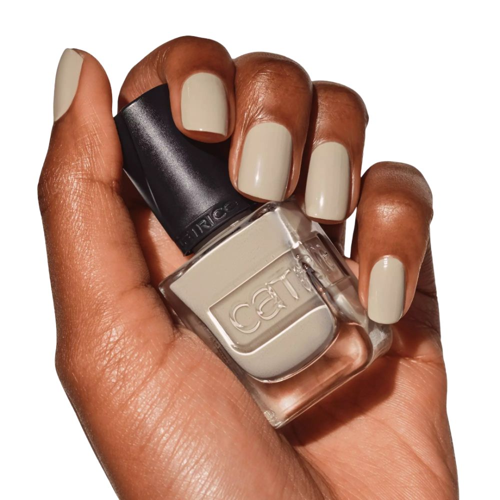 Short Square Light Beige Gloss Short Square Light Beige Gloss — Winter Nail Colors for Dark Skin