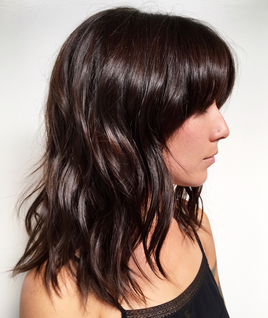 Glossy Dark Chocolate With Subtle Warmth Glossy Dark Chocolate With Subtle Warmth — Dark Chocolate Brown Hair