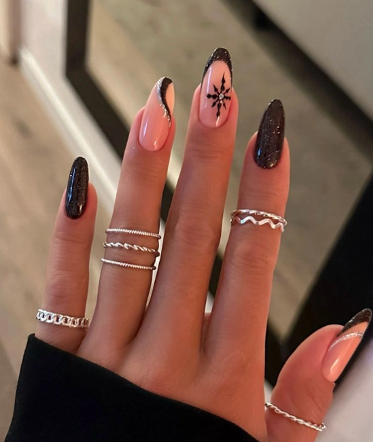 Nail Shape And Length E G Medium Almond Visual Idea Nail Shape And Length E G Medium Almond Visual Idea — Long Winter Nails