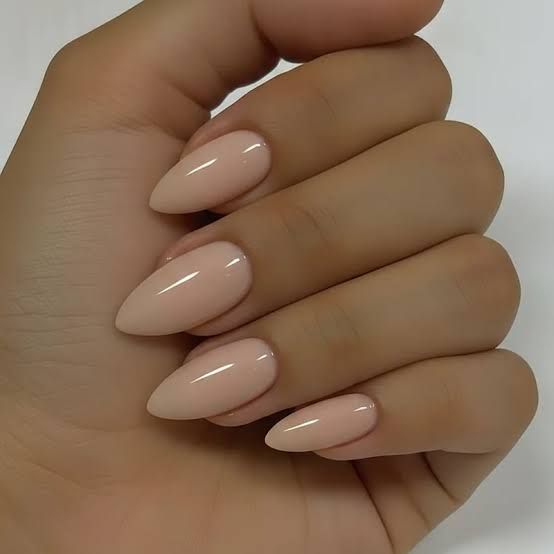 Medium Almond Visual Idea Medium Almond Visual Idea — Clean Girl Winter Nails
