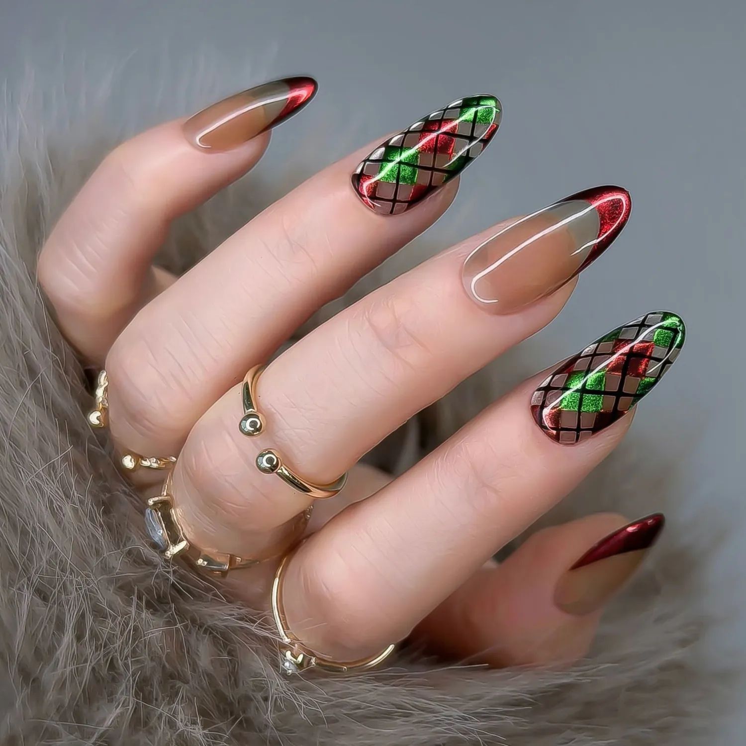 Glossy With Metallic Finish Visual Idea Glossy With Metallic Finish Visual Idea — Christmas Nail Designs 2026