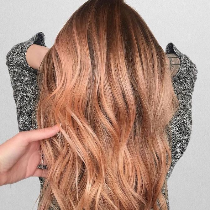 Dark Brown with Peachy Cinnamon Balayage Dark Brown with Peachy Cinnamon Balayage — Cinnamon Brown Hair