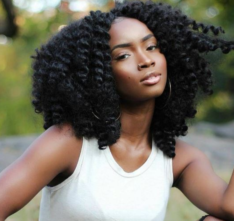 Full Shoulder-Length Black Afro — Winter Hairstyles for Black Women