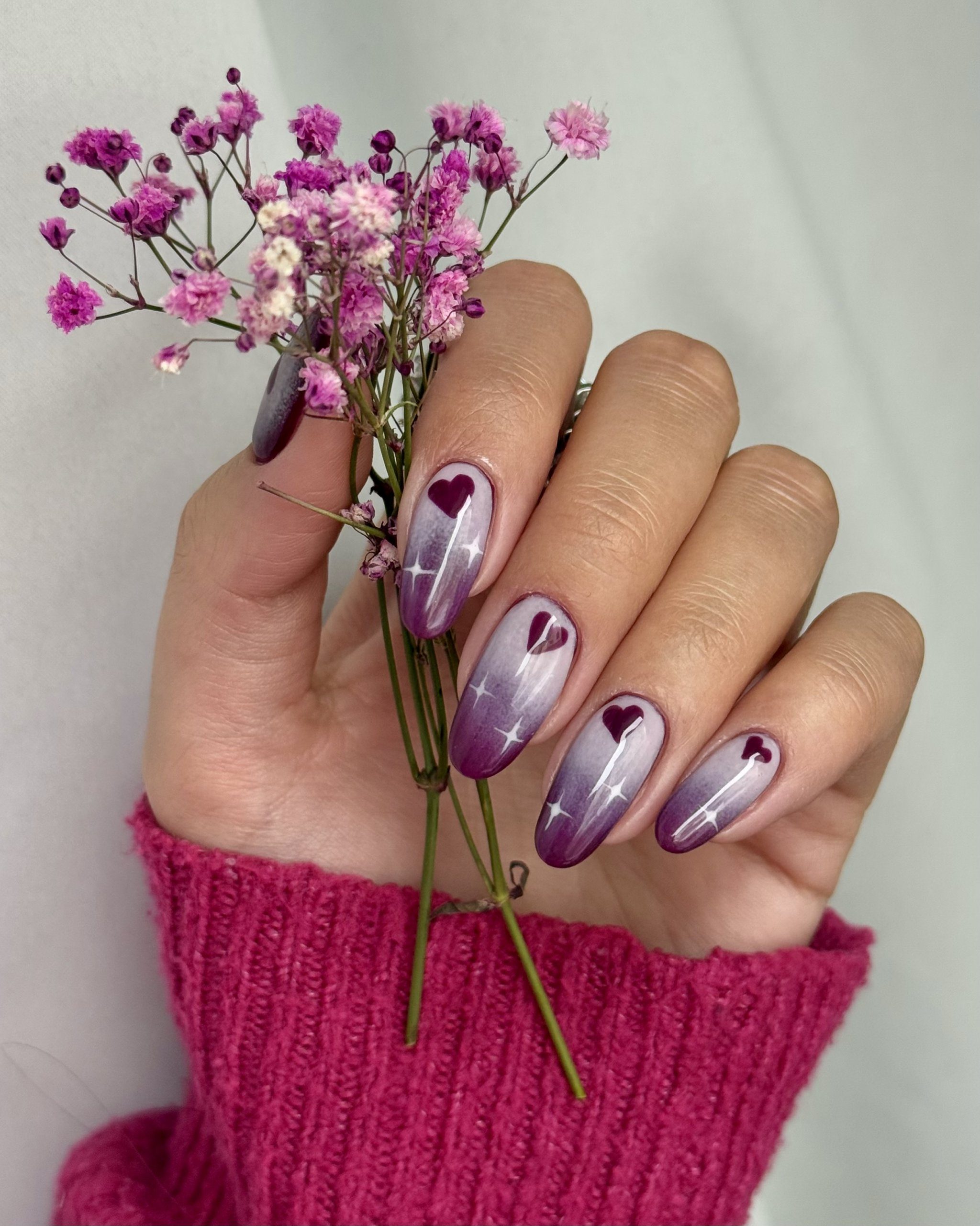 Winter Visual Idea Winter Visual Idea — Winter Purple Nails