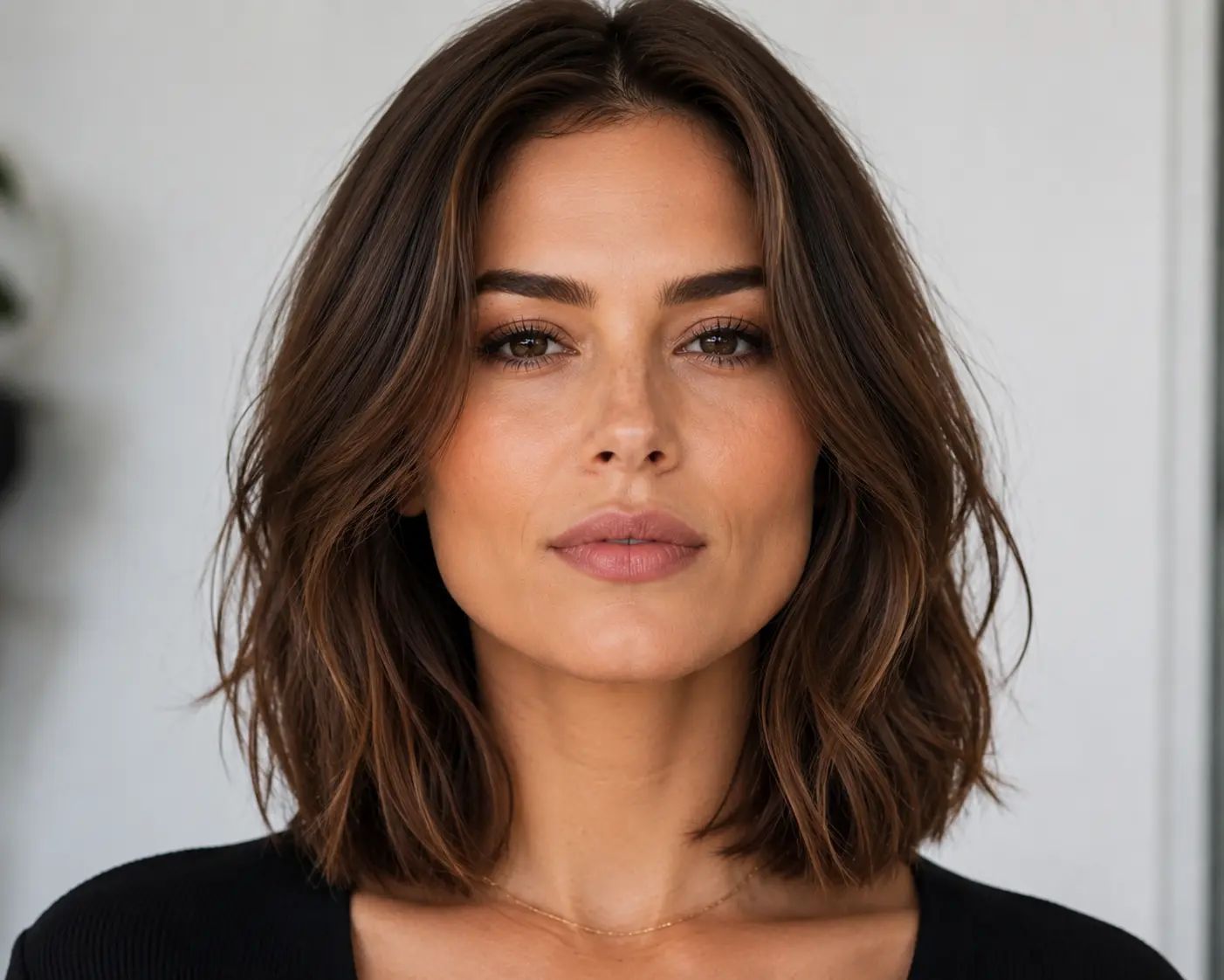 Collarbone Lob With Soft Waves — Winter Haircuts for Square Faces