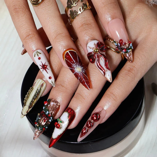 Extra Long Stiletto 3D Christmas Nails Extra Long Stiletto 3D Christmas Nails — Christmas Acrylic Nails 2026