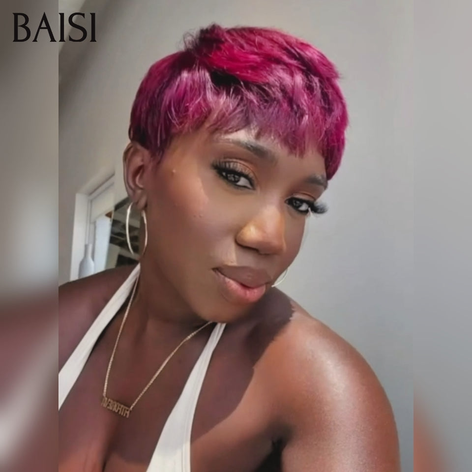 Vibrant Burgundy Pixie Vibrant Burgundy Pixie — Burgundy Hair Color
