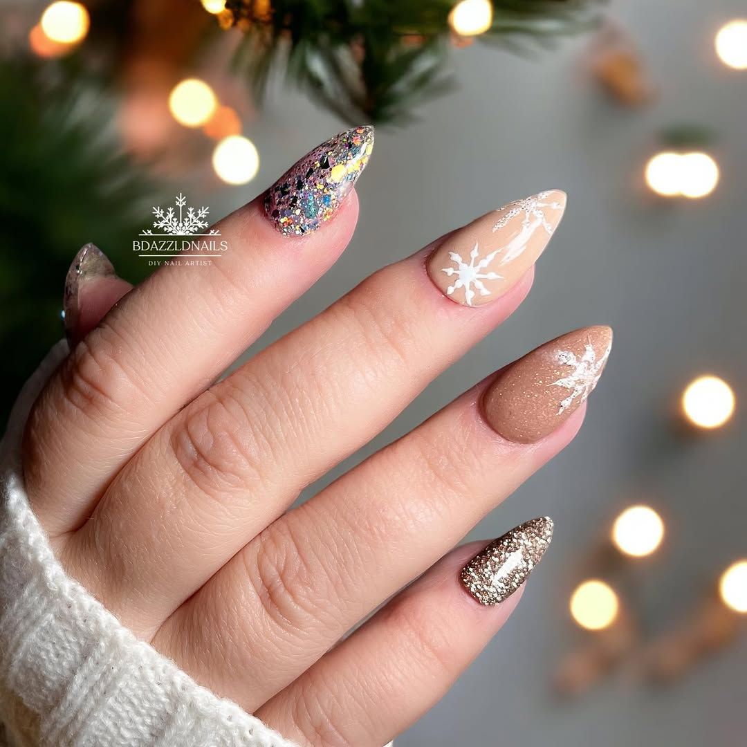 Neon Pink French Tips with Glitter — New Years Dip Powder Nails 2027