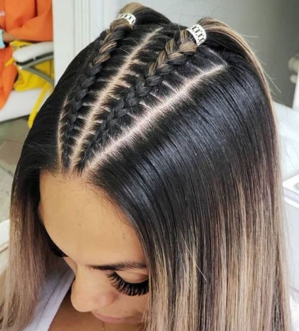 Dark Brown Dutch Braids to Braids Dark Brown Dutch Braids to Braids — Winter Twist Hairstyles
