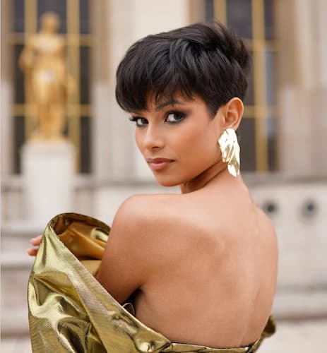Textured Black Pixie Crown Textured Black Pixie Crown — Winter Pixie Haircuts