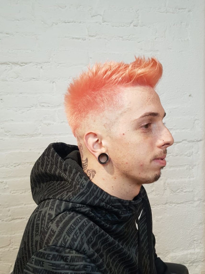 Bright Coral Visual Idea — Winter Hairstyles for Men