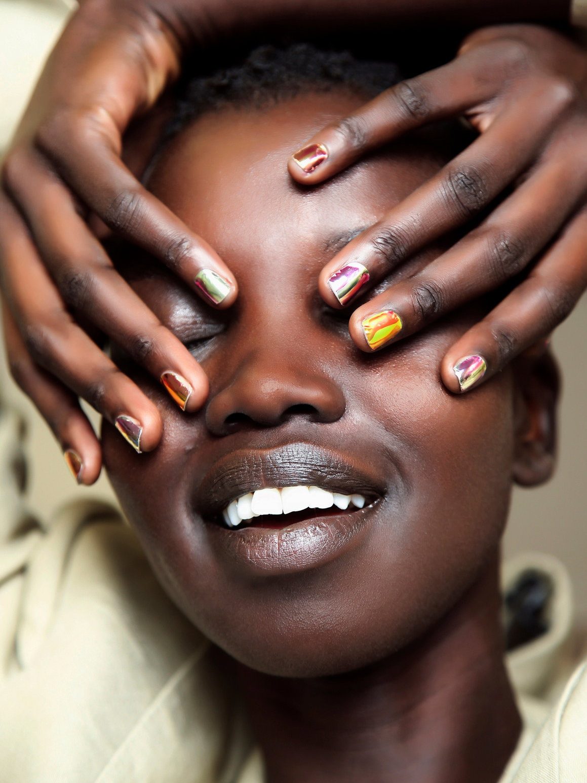 Vibrant Color Blocks and Foil Accents Vibrant Color Blocks and Foil Accents — Winter Nails for Black Women