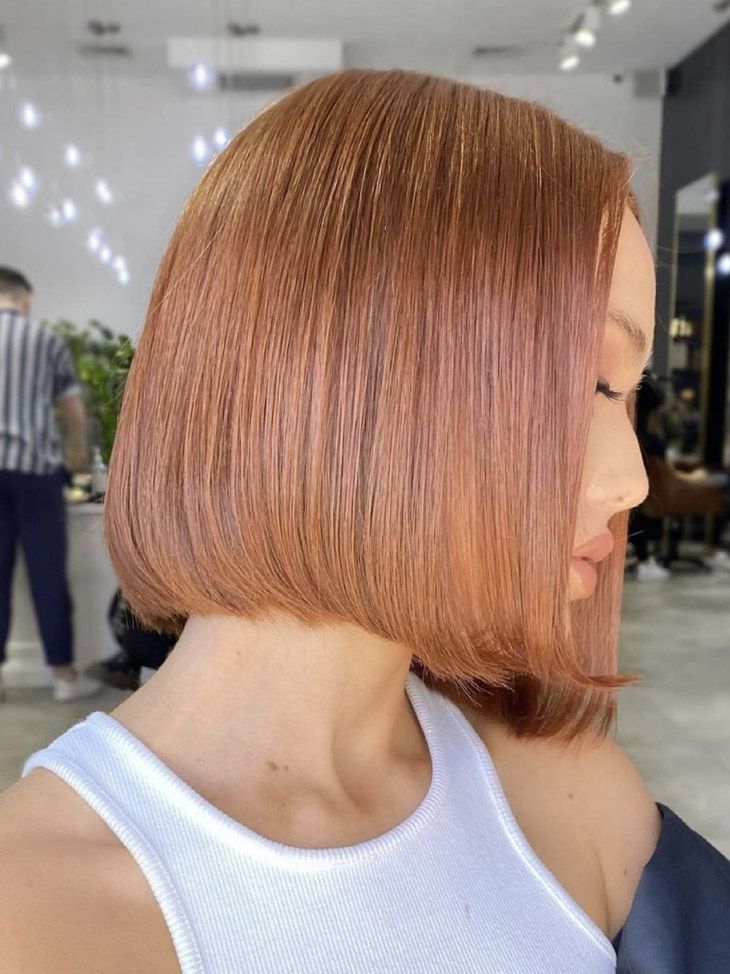 Rose Gold Visual Idea — Winter Hair Colors for Short Hair