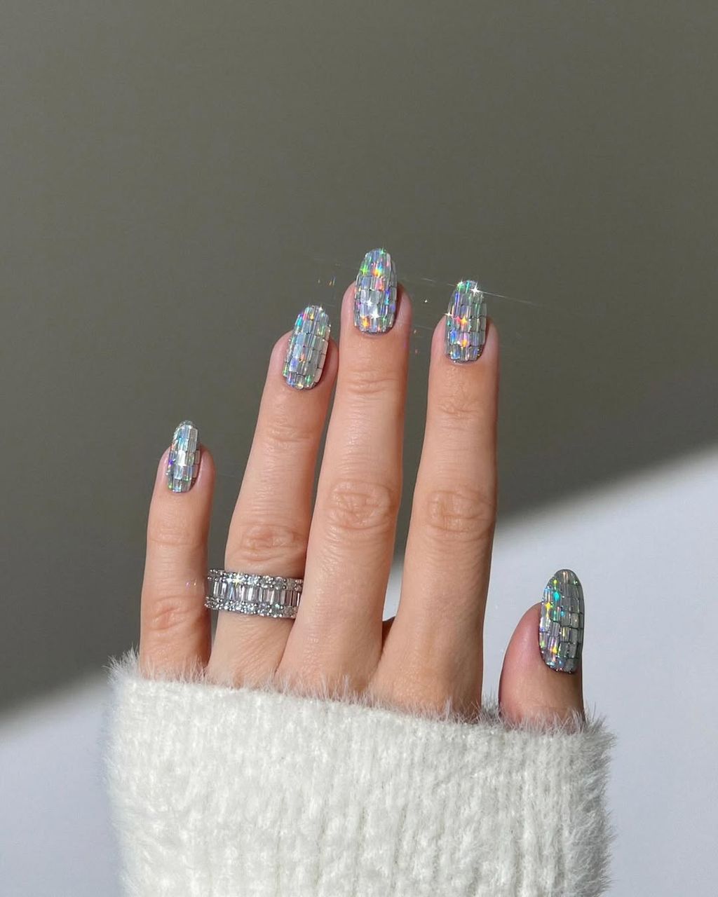 Dazzling Silver Mosaic Glitter Dazzling Silver Mosaic Glitter — New Years Nail Designs 2027