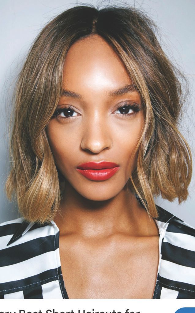 Angled Bob With Honey Blonde Waves — Winter Haircuts for Oval Faces