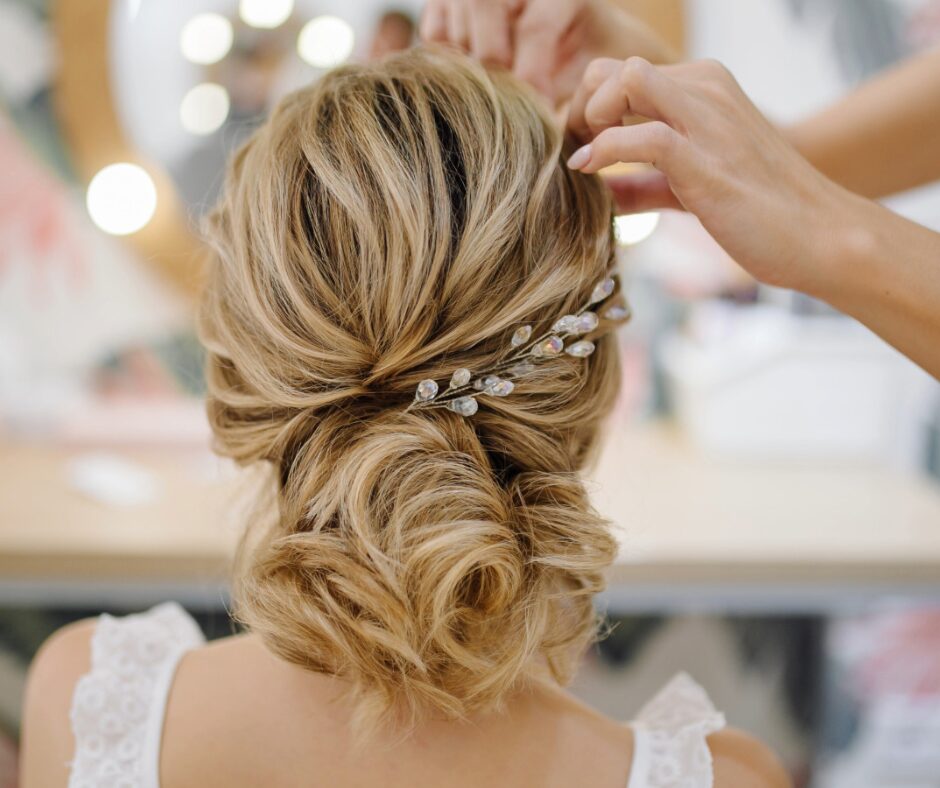 Ash Blonde Updo With Curls — Winter Wedding Guest Hairstyles