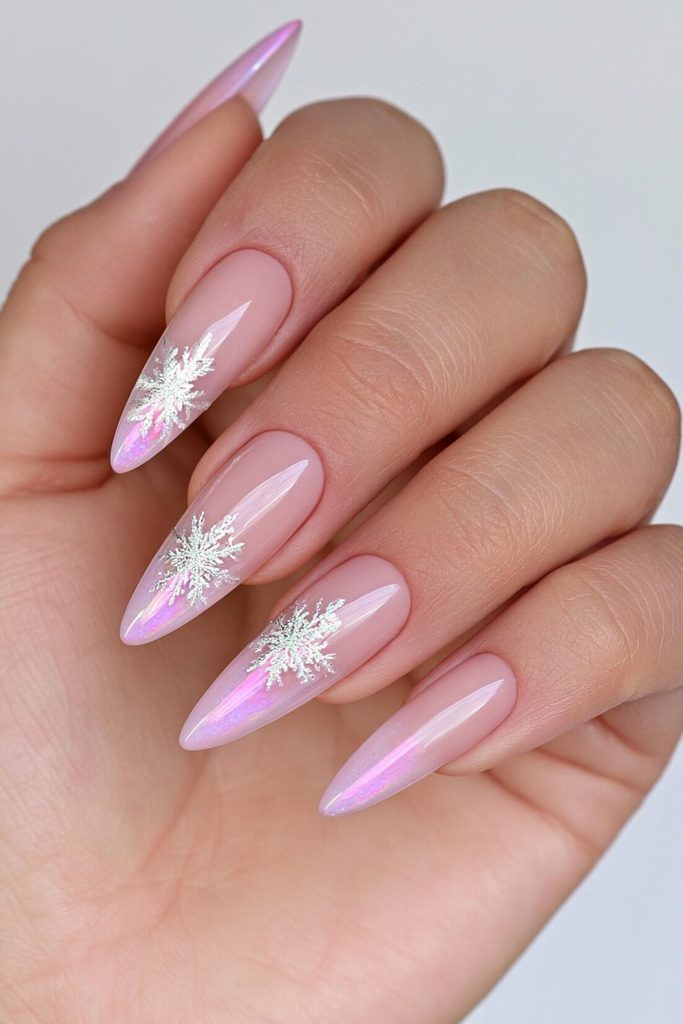 Glossy Iridescent Visual Idea Glossy Iridescent Visual Idea — Winter Purple Nails