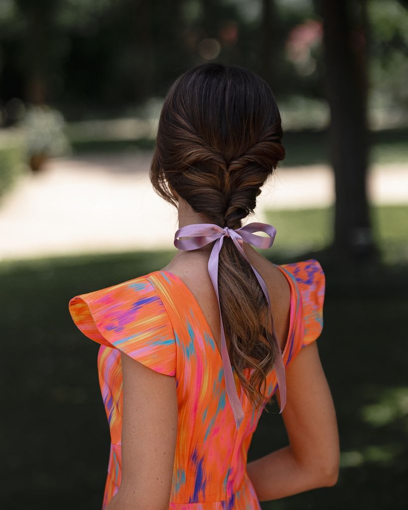 Fishtail Braid With Ribbon — Winter Wedding Guest Hairstyles