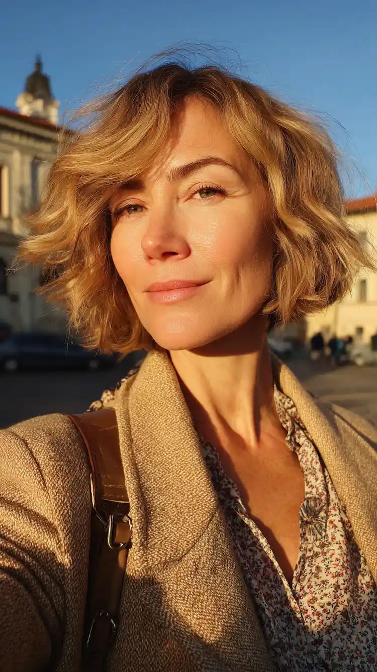 Chin-Length Silver Bob with Volume — Winter Hairstyles for Women Over 50