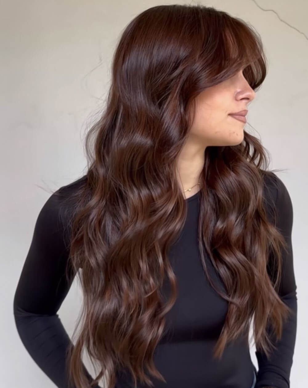 Espresso Brown With Cool Highlights Espresso Brown With Cool Highlights — Dark Winter Hair Colors