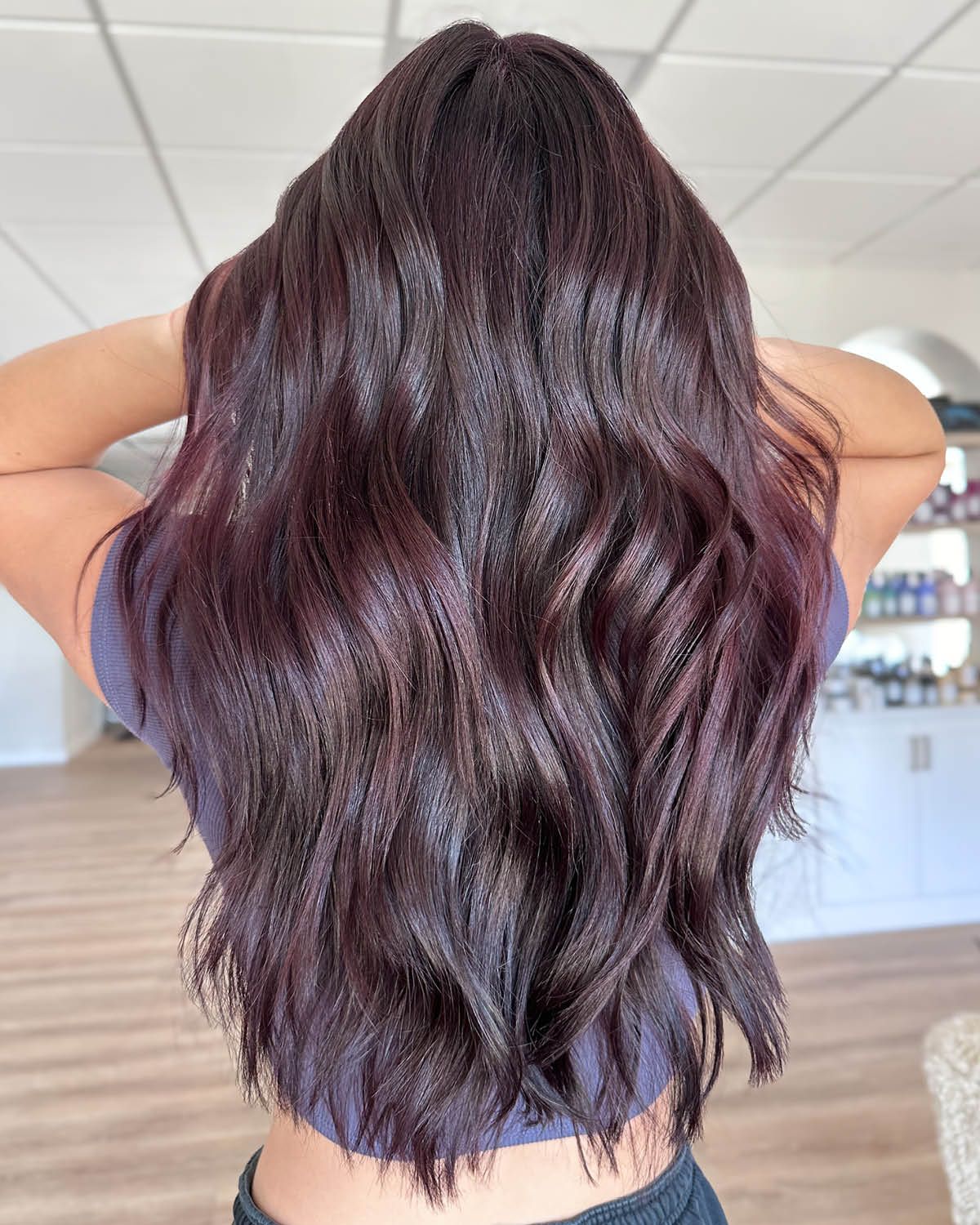 Deep Plum With Violet Undertones Deep Plum With Violet Undertones — Fall to Winter Hair Colors