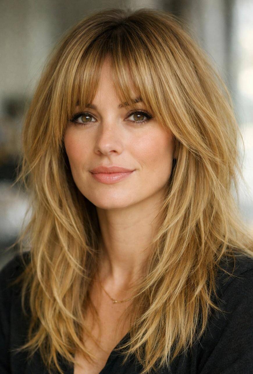 Honey Blonde With Subtle Highlights Visual Idea Honey Blonde With Subtle Highlights Visual Idea — Winter Shag Haircuts
