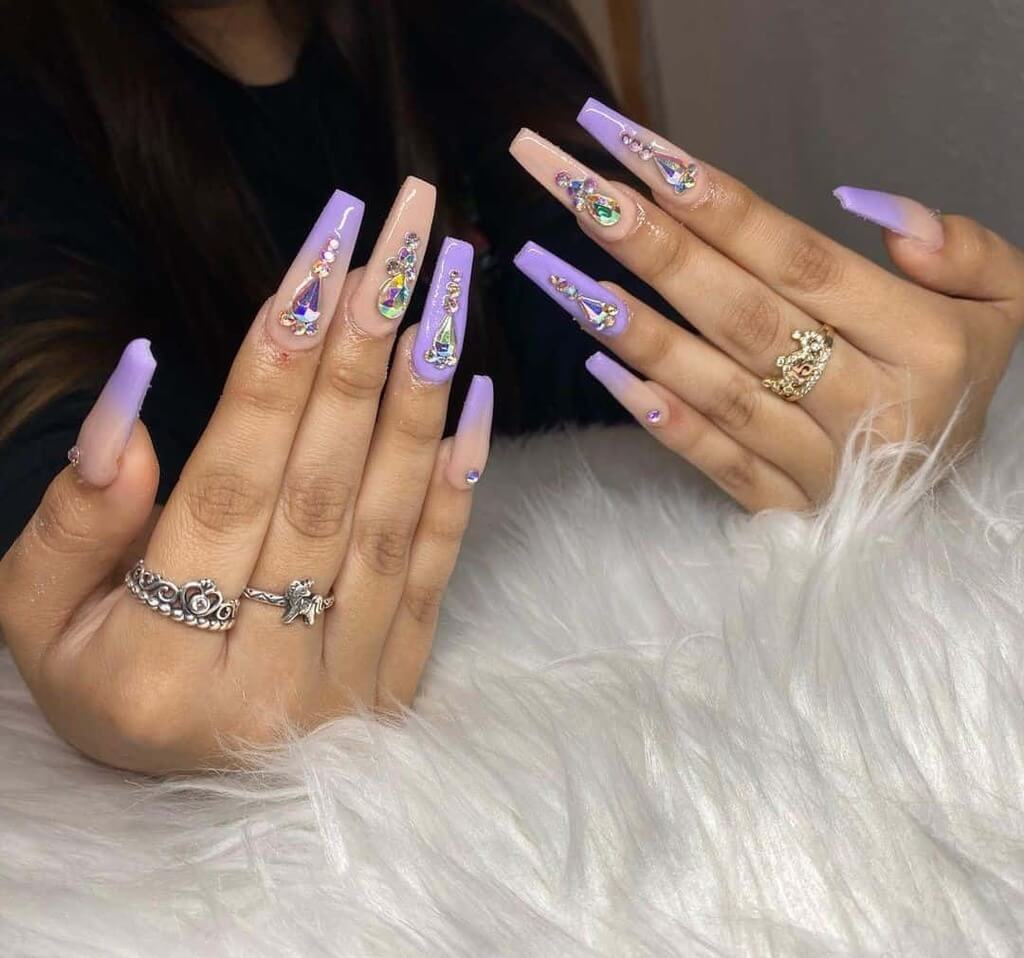 Glamorous Visual Idea — Long Winter Coffin Nails
