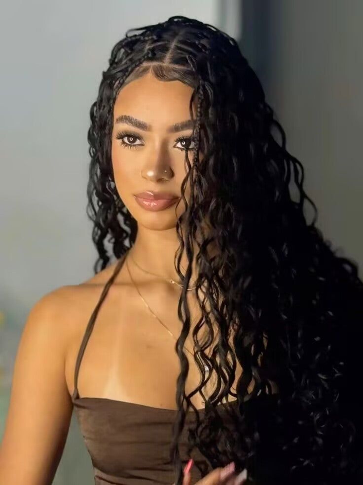 Long Wavy Knotless Braids With Loose Ends Long Wavy Knotless Braids With Loose Ends — Winter Knotless Braids