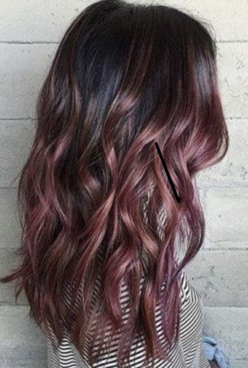 Burgundy and Rose Gold Ombre Burgundy and Rose Gold Ombre — Winter Ombre Hair