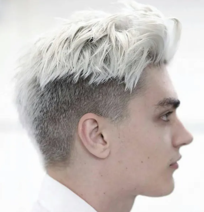 Platinum Undercut With Textured Top Platinum Undercut With Textured Top — Winter Haircuts for Boys