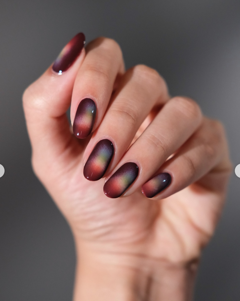 Red Purple Green Yellow Gradient Nails Red Purple Green Yellow Gradient Nails — New Years Nail Colors 2027