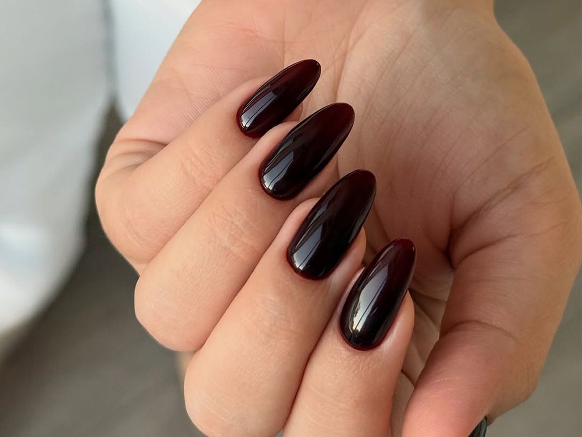 High Gloss Dark Cherry Red High Gloss Dark Cherry Red — Winter Nail Trends