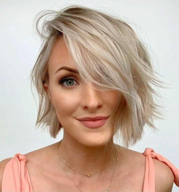 Chin-Length Ash Blonde Bob With Texture — Winter Hairstyles for Thin Hair