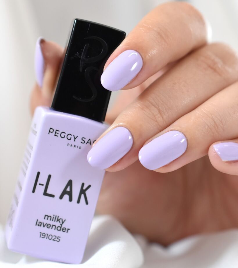 Milky Lavender Short Oval Milky Lavender Short Oval — Winter Lavender Nails