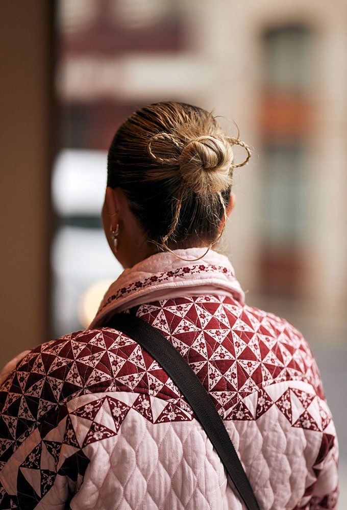 Blonde Braided Bun Accents Blonde Braided Bun Accents — Winter Updos