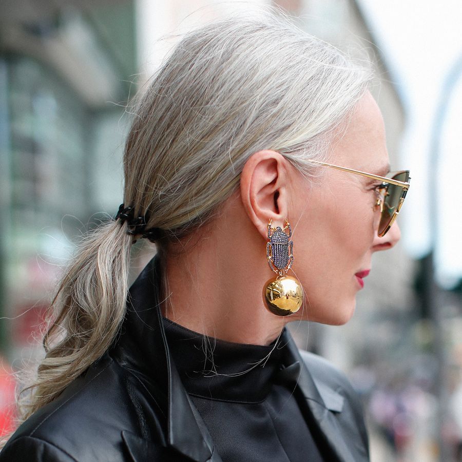 Long Gray With Darker Roots Long Gray With Darker Roots — Winter Hairstyles for Gray Hair